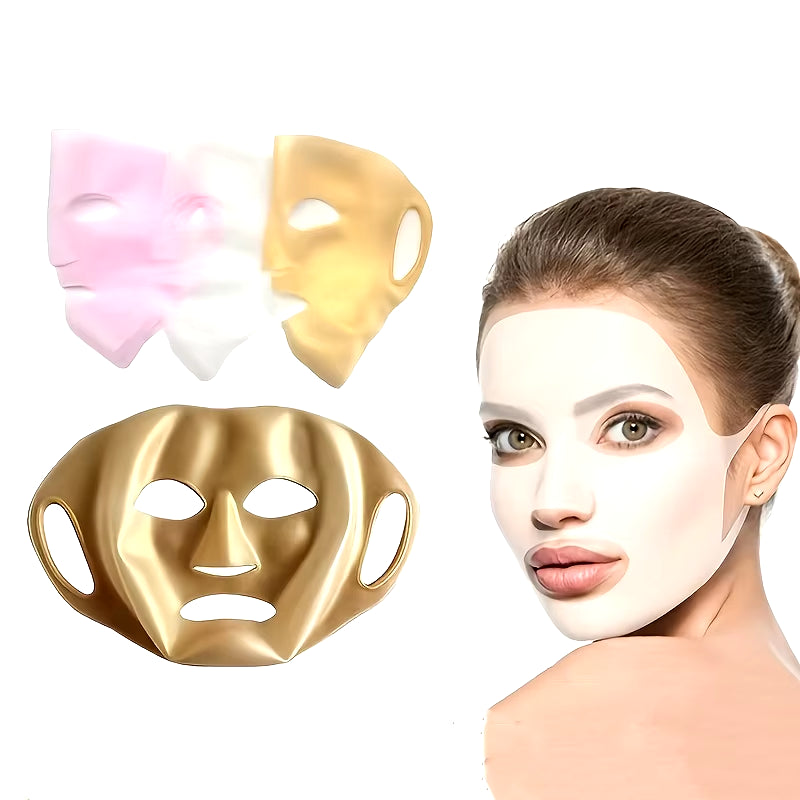 3D Silicone Mask Cover Fixed Mask Tool Ear Hanging Mask for Moisturizing Face Reusable Firming Facial Tool