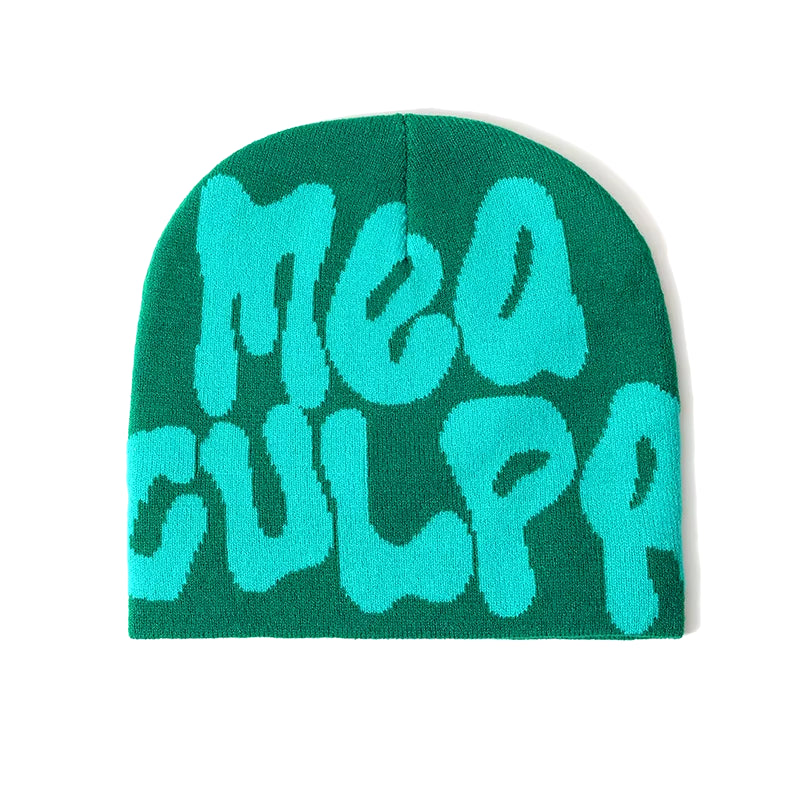 2023 New Designer Y2K Meaculpa Knitted Beanie Chapeau Femme Fashion Streetwear Mea Culpa Beanies for Women Men Winter Bonnets